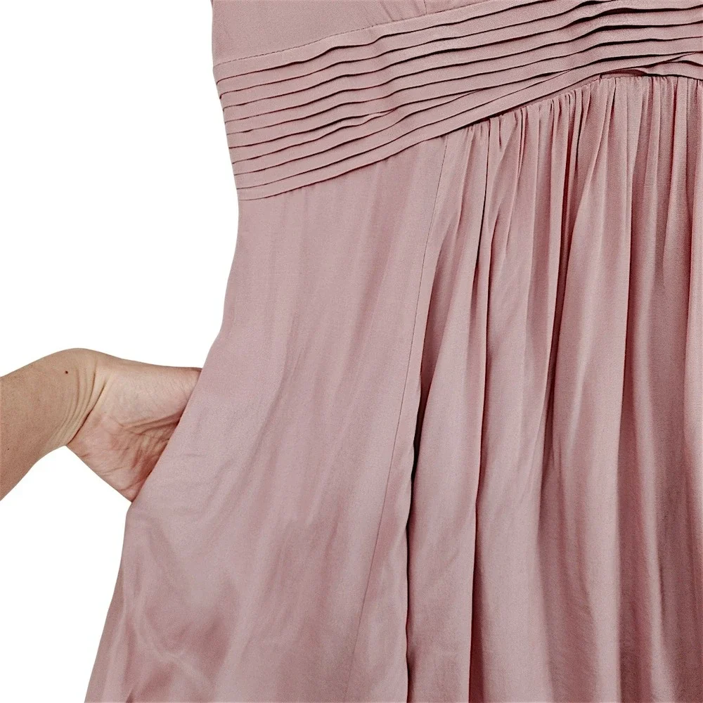 Seraphine Luxe Maternity Dress 8 Sariah Midi Flutter Sleeve Blush Pink Fairy NEW
